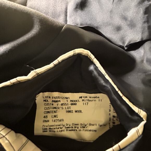 HICKEY FREEMAN Men’s 100% Wool Navy Milburn II Blazer Sport Coat Jacket Sz. 48L - Picture 11 of 13